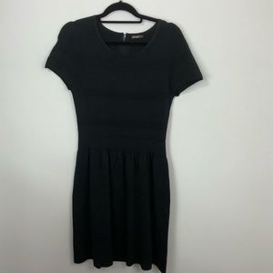 J. McLaughlin fit and flare black dress large